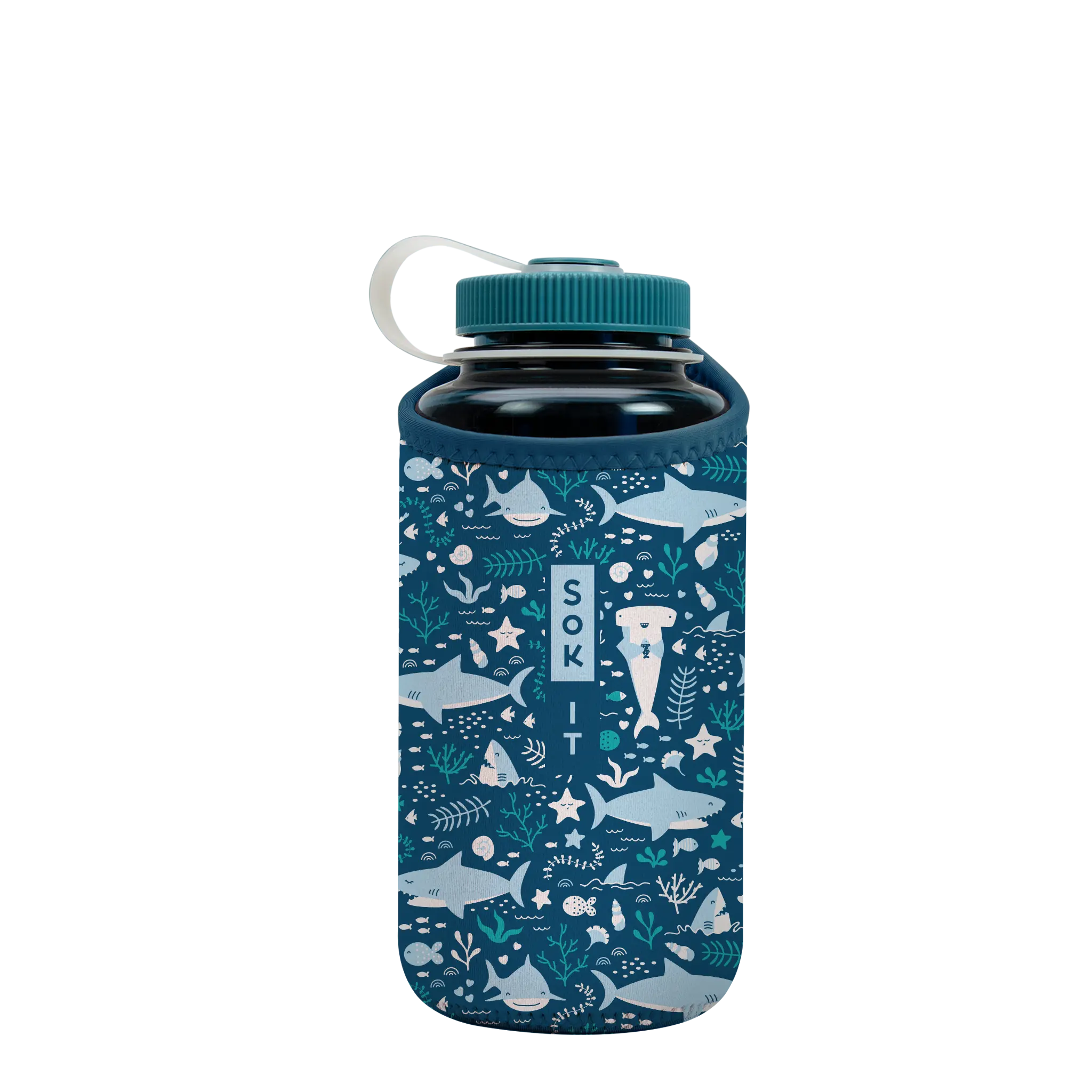 BotlSok for Nalgene Style Bottles - Happy Sharks