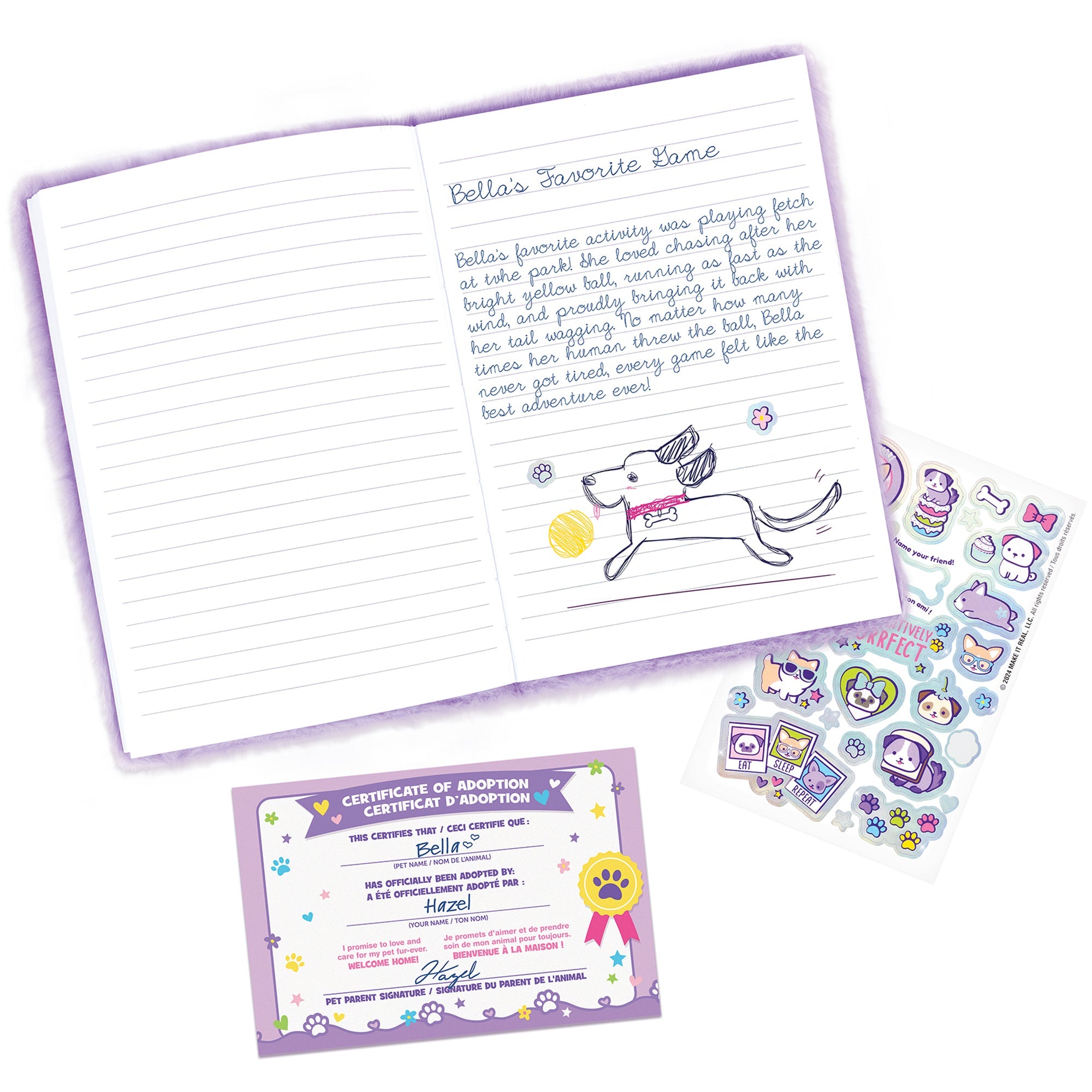 3C4G Happy Tails - Plush Dog Adoption Journal - Girls & Kids 6+